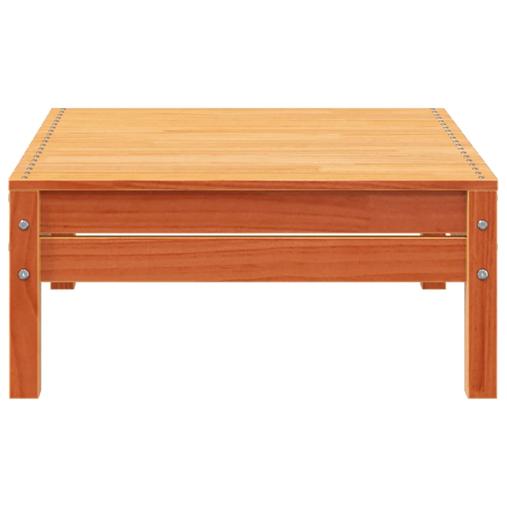 Divano Giardino 3Posti e Poggiapiedi Marrone Cera Massello Pino - homemem39