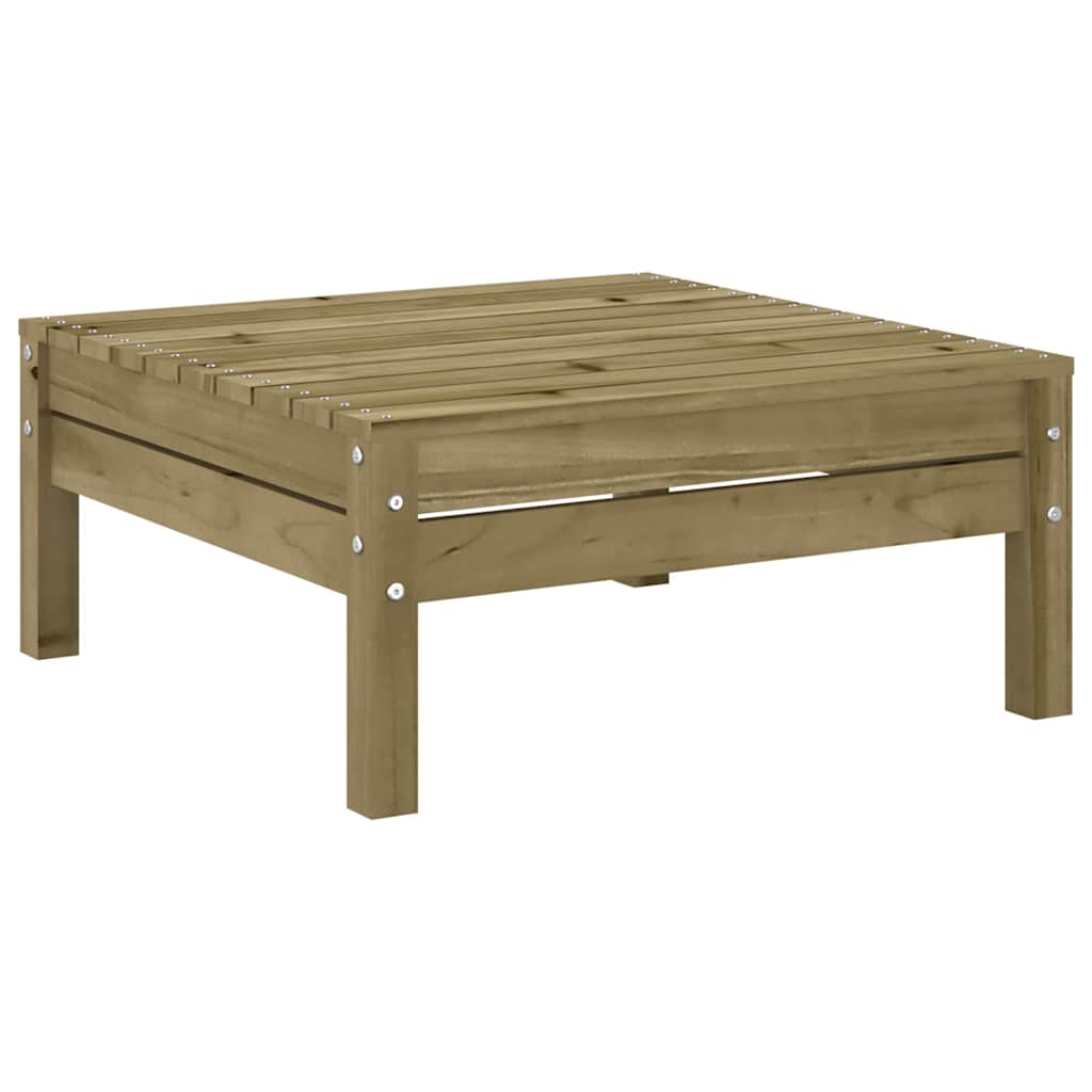 Divano da Giardino 3 Posti con Poggiapiedi Legno Massello Pino | homemem39