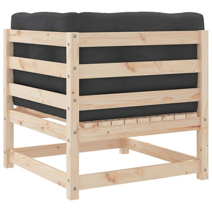 Divano Angolare da Giardino con Cuscini Legno Massello di Pino - homemem39