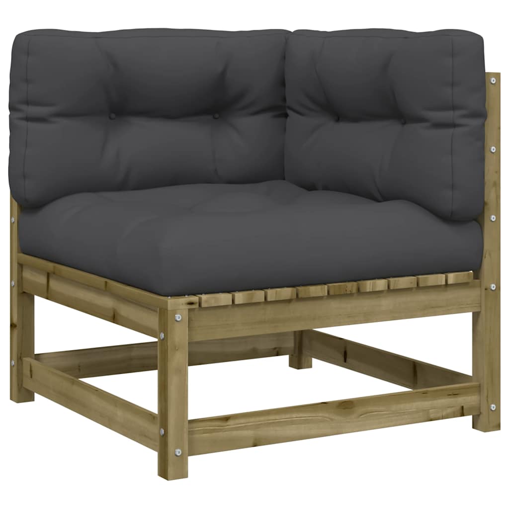 Divano Angolare da Giardino con Cuscini Legno Impregnato Pino | homemem39