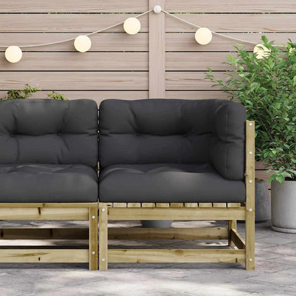 Divano Angolare da Giardino con Cuscini Legno Impregnato Pino | homemem39