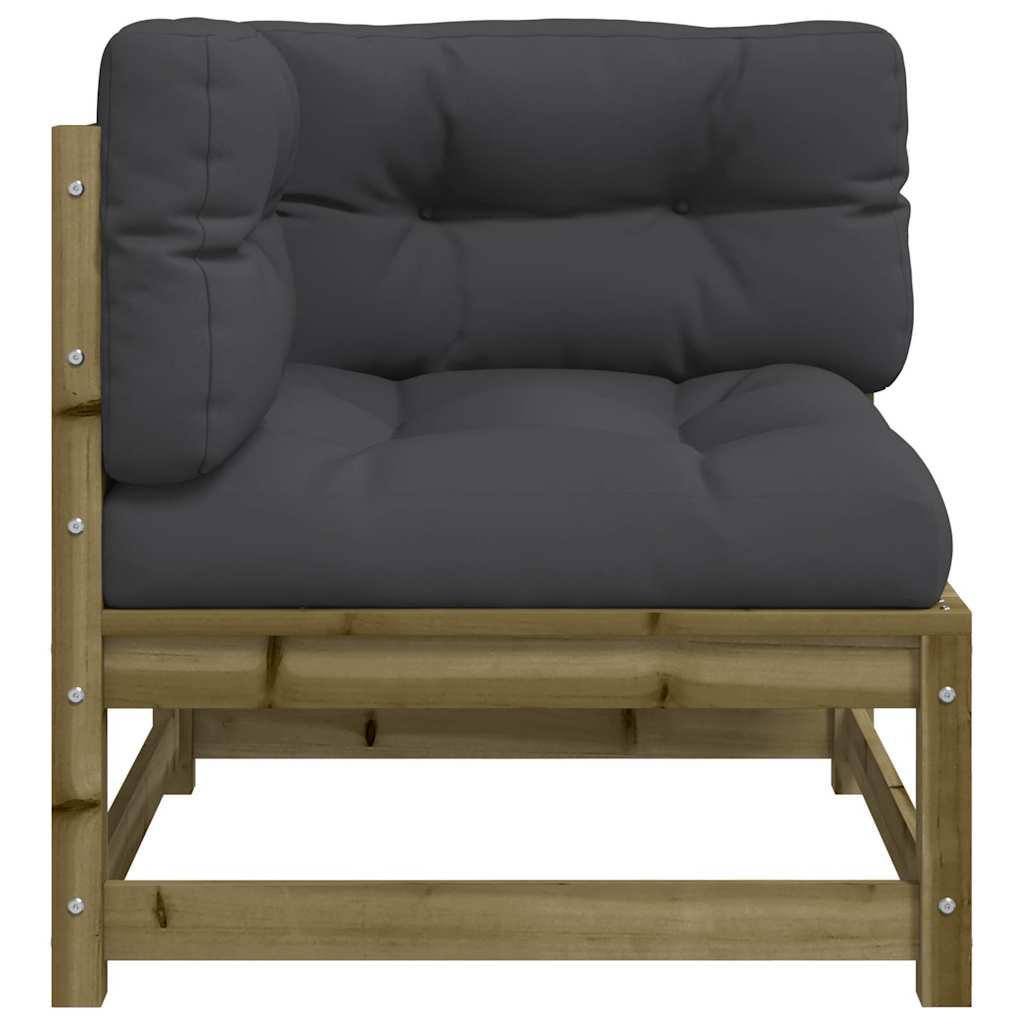 Divano Angolare da Giardino con Cuscini Legno Impregnato Pino | homemem39