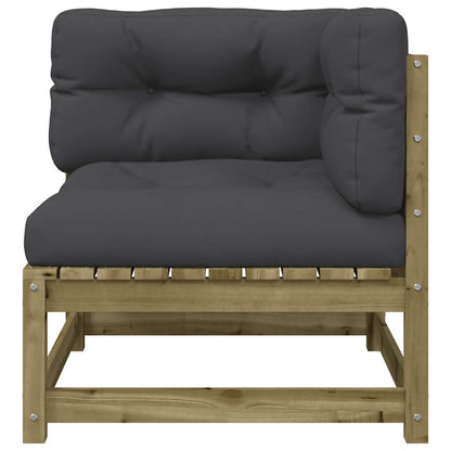 Divano Angolare da Giardino con Cuscini Legno Impregnato Pino | homemem39
