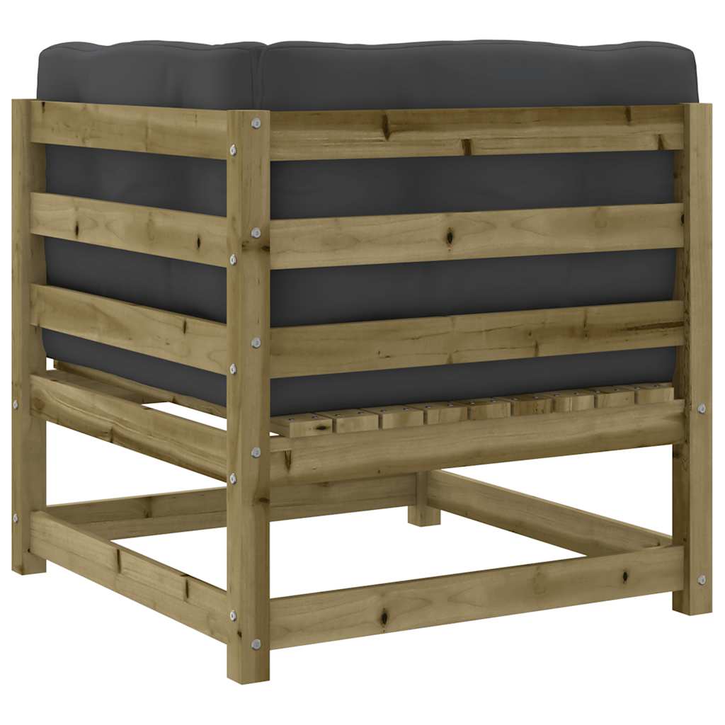 Divano Angolare da Giardino con Cuscini Legno Impregnato Pino | homemem39