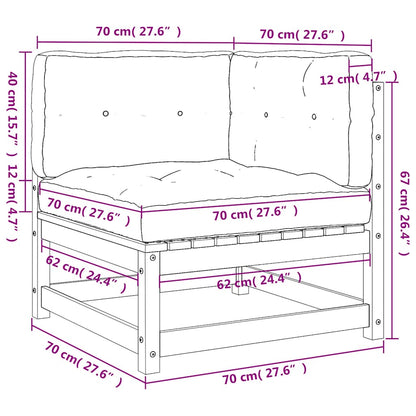 Divano Angolare da Giardino con Cuscini Legno Impregnato Pino | homemem39