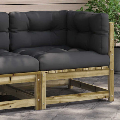 Divano Angolare da Giardino con Cuscini Legno Impregnato Pino | homemem39
