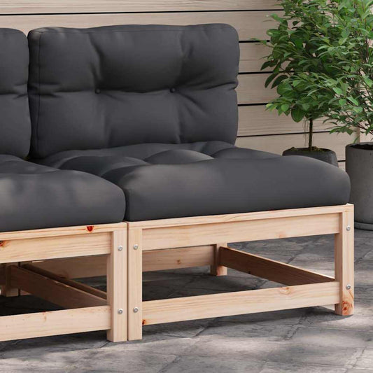 Divano Giardino Senza Braccioli con Cuscini Legno Massello Pino | homemem39