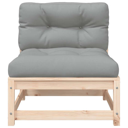 Divano Giardino Senza Braccioli con Cuscini Legno Massello Pino - homemem39