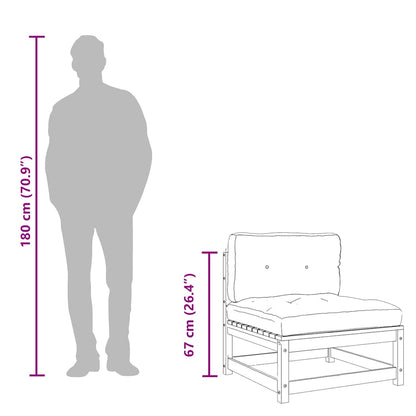 Divano da Giardino Senza Braccioli con Cuscini Massello Douglas - homemem39