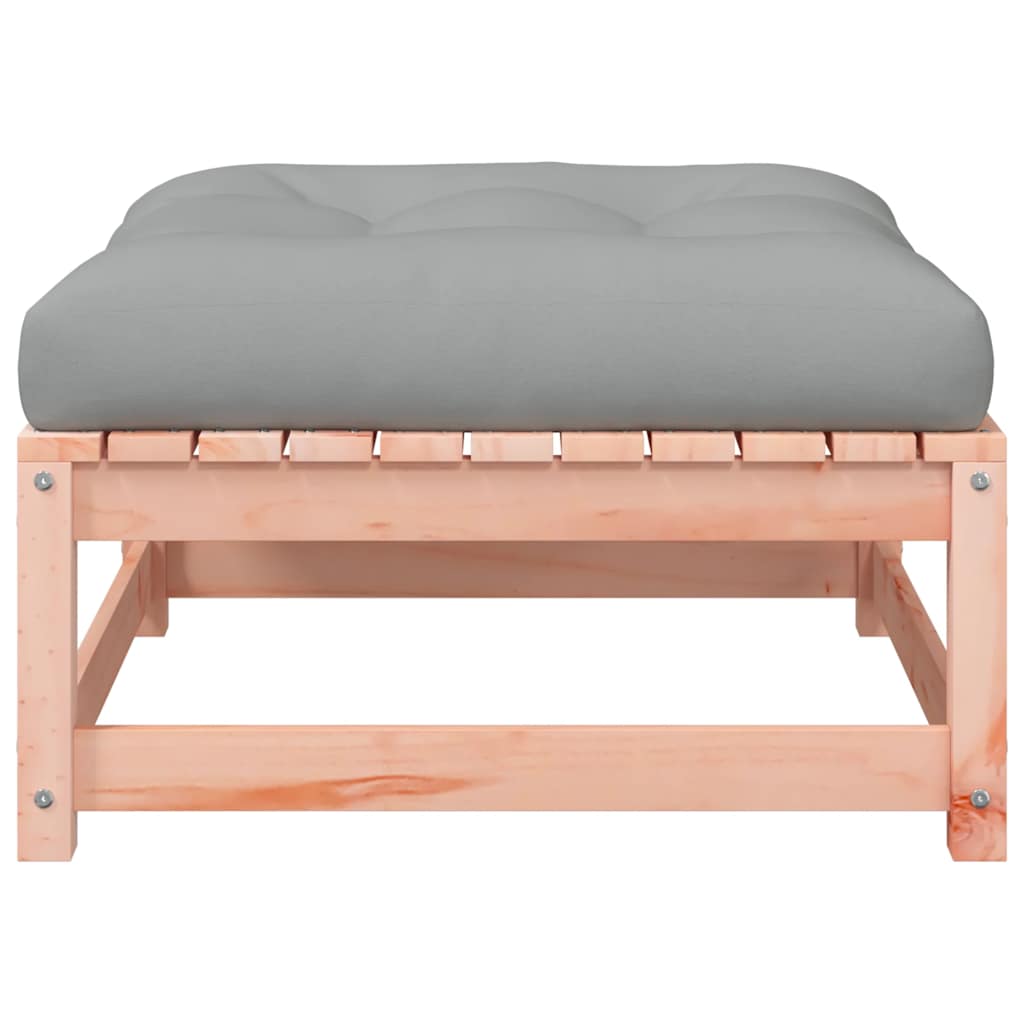 Poggiapiedi da Giardino con Cuscino Legno Massello di Douglas - homemem39
