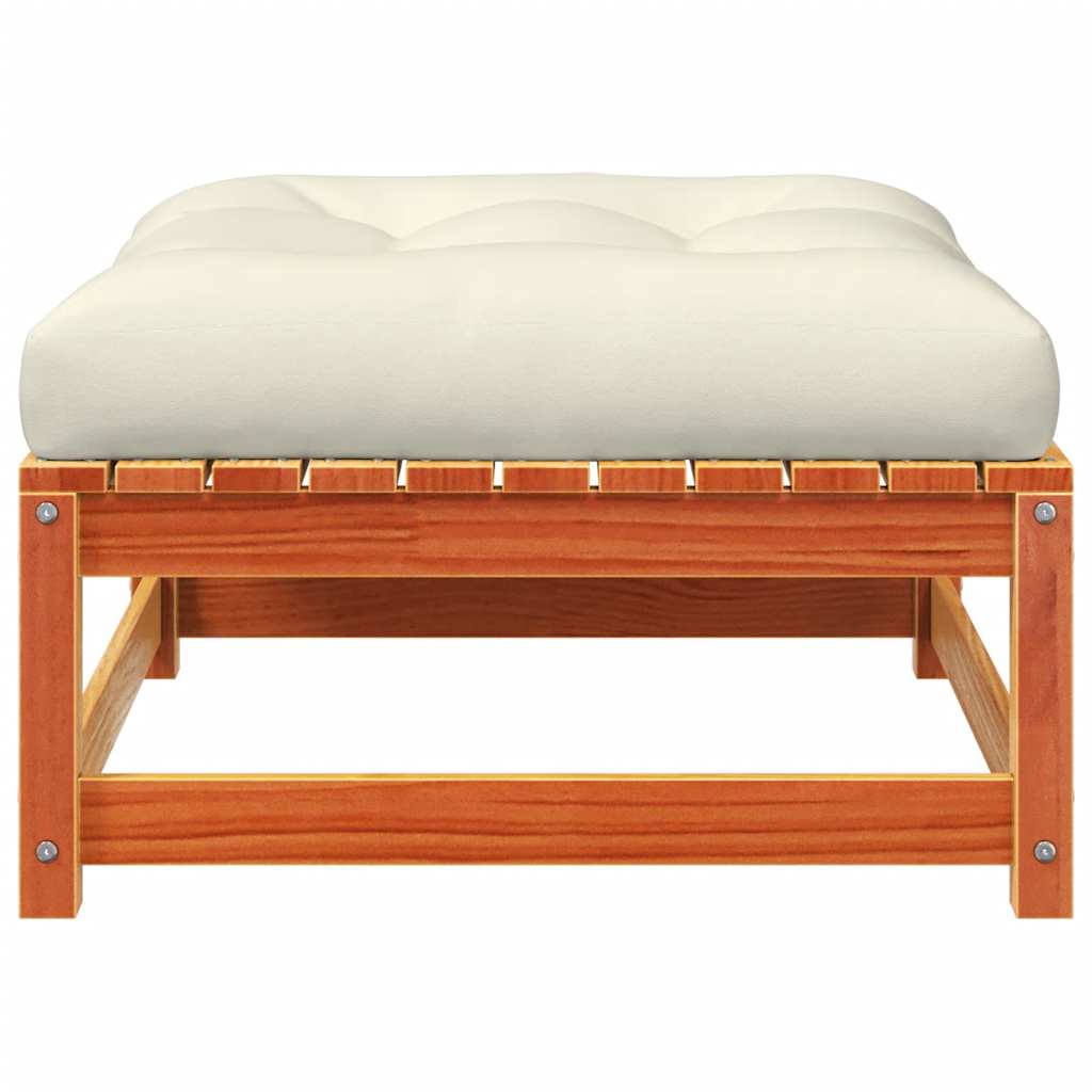 Divano da Giardino Senza Braccioli con Cuscini e Poggiapiedi