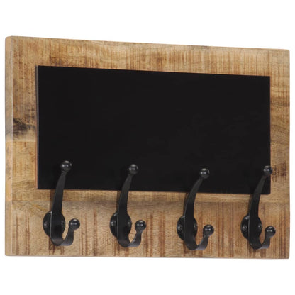 Appendiabiti da Parete con 4 Ganci 2pz Legno Massello di Mango | homemem39
