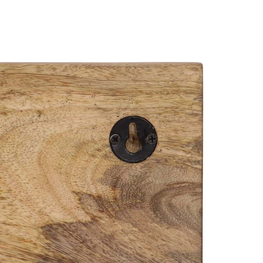 Appendiabiti da Parete con 4 Ganci 2pz Legno Massello di Mango | homemem39