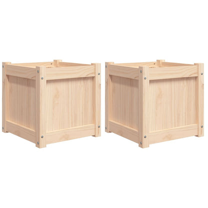 Fioriere da Giardino 2 pz in Legno Massello di Pino | homemem39