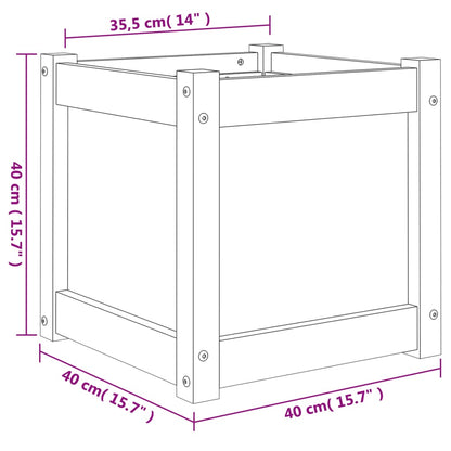 Fioriera da Giardino 40x40x40 cm in Legno di Pino Impregnato | homemem39