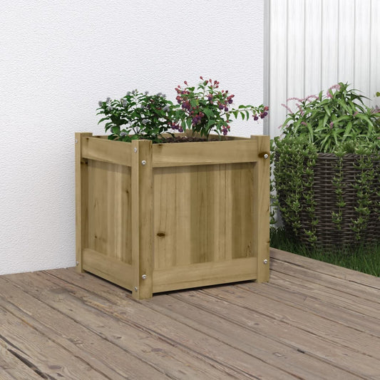 Fioriera da Giardino 40x40x40 cm in Legno di Pino Impregnato | homemem39