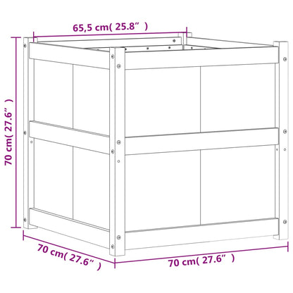 Fioriera da Giardino 70x70x70 cm in Legno Massello di Douglas | homemem39