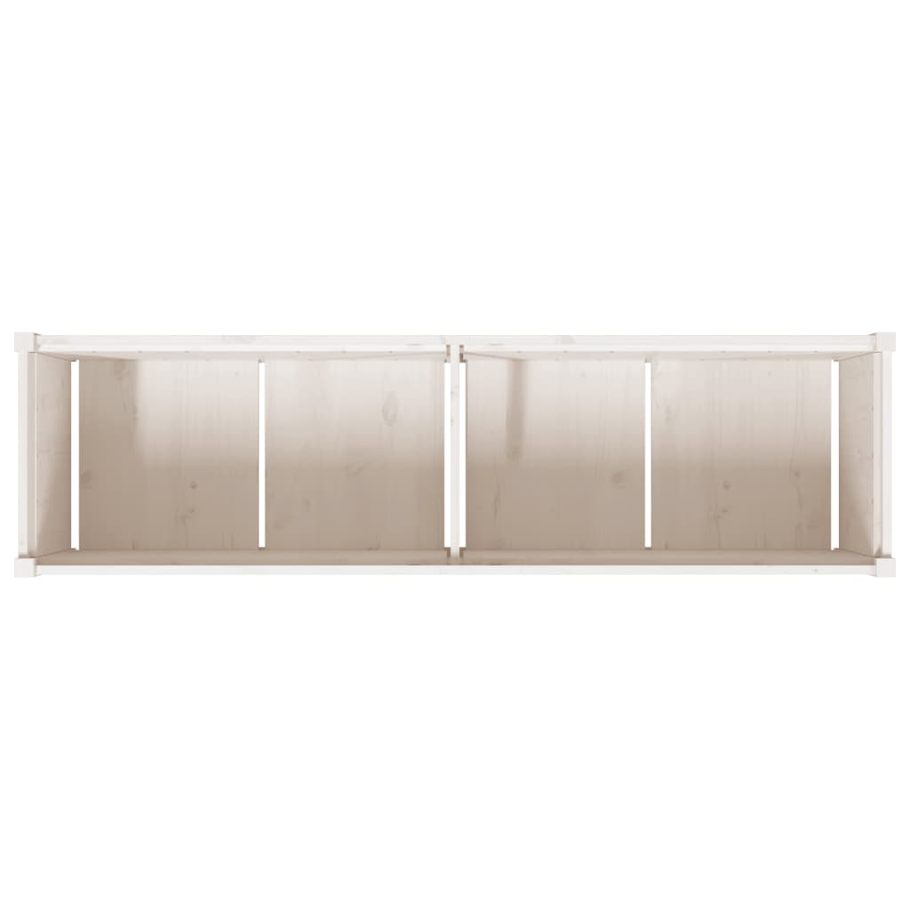 Fioriera da Giardino Bianca 180x50x50 cm Legno Massello di Pino | homemem39