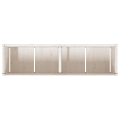 Fioriera da Giardino Bianca 180x50x50 cm Legno Massello di Pino | homemem39