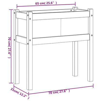 Fioriere da Giardino 2 pz con Gambe in Legno Massello di Pino - homemem39