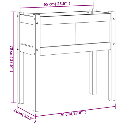 Fioriera Giardino con Gambe 70x31x70 cm Legno Massello Douglas | homemem39