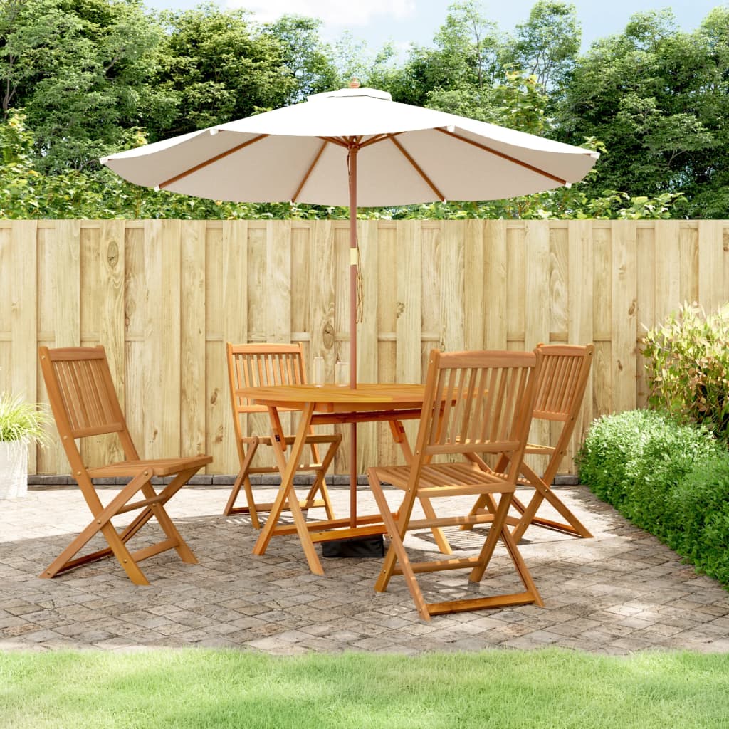 Set da Pranzo per Giardino 5 pz in Legno Massello di Acacia | homemem39