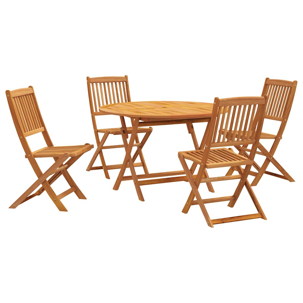Set da Pranzo per Giardino 5 pz in Legno Massello di Acacia | homemem39