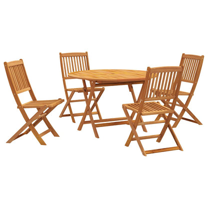 Set da Pranzo per Giardino 5 pz in Legno Massello di Acacia | homemem39