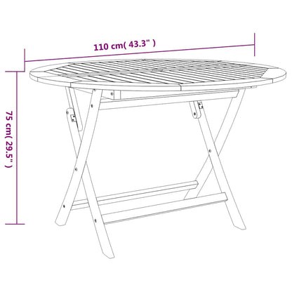 Set da Pranzo per Giardino 5 pz in Legno Massello di Acacia | homemem39