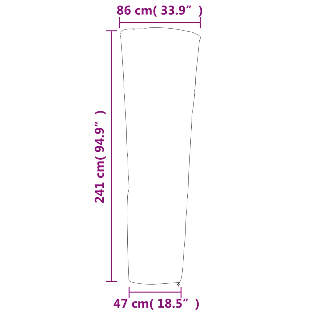 Coperture per Stufa 2pz Forma Piramide 86x47x241cm 420D Oxford - homemem39