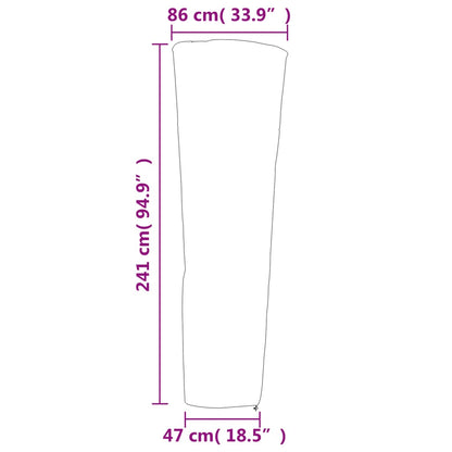 Coperture per Stufa 2pz Forma Piramide 86x47x241cm 420D Oxford - homemem39