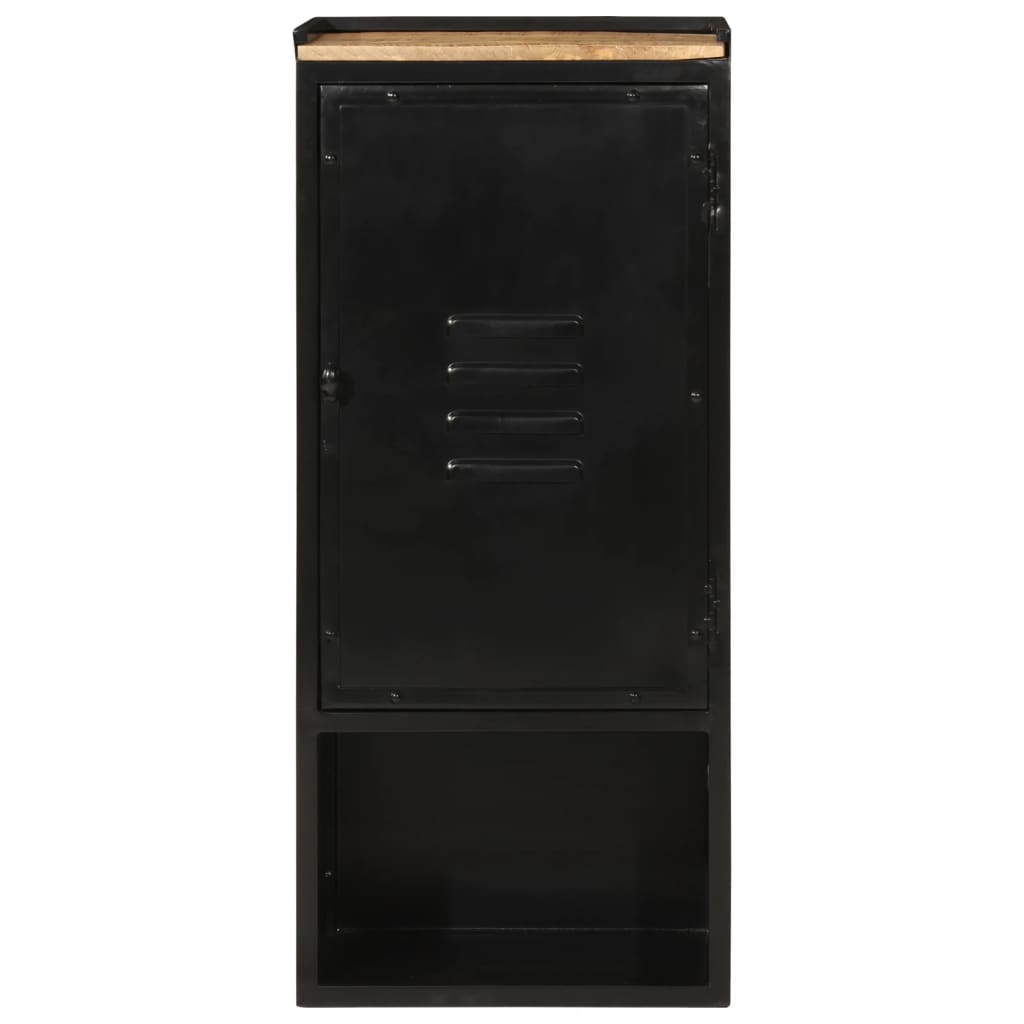 Mobile da Bagno 40x27x90 cm in Ferro e Legno Massello di Mango | homemem39