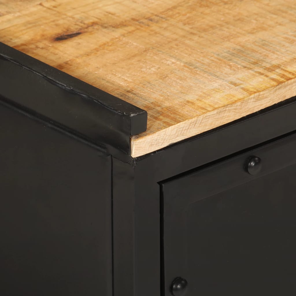 Mobile da Bagno 40x30x50 cm in Ferro e Legno Massello di Mango | homemem39