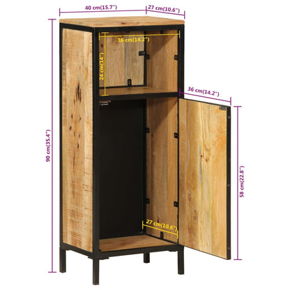 Mobile da Bagno 40x27x90 cm in Legno Massello di Mango e Ferro | homemem39