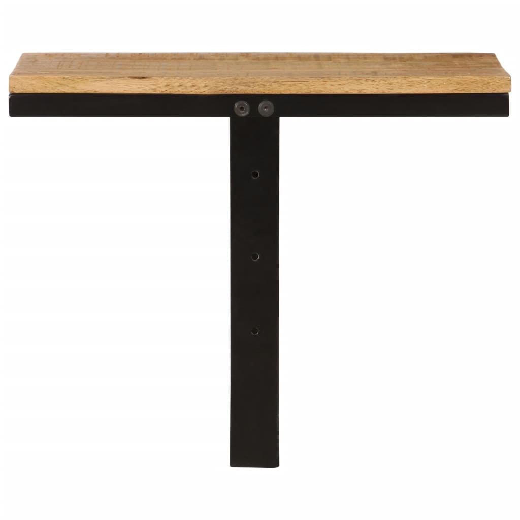Mensola da Parete 40x30x32 cm in Legno Massello Mango e Ferro