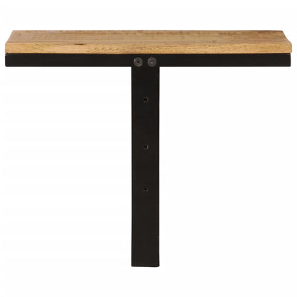Mensola da Parete 40x30x32 cm in Legno Massello Mango e Ferro