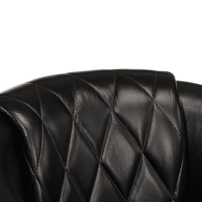 Poltrona Cabriolet Nera in Vera Pelle