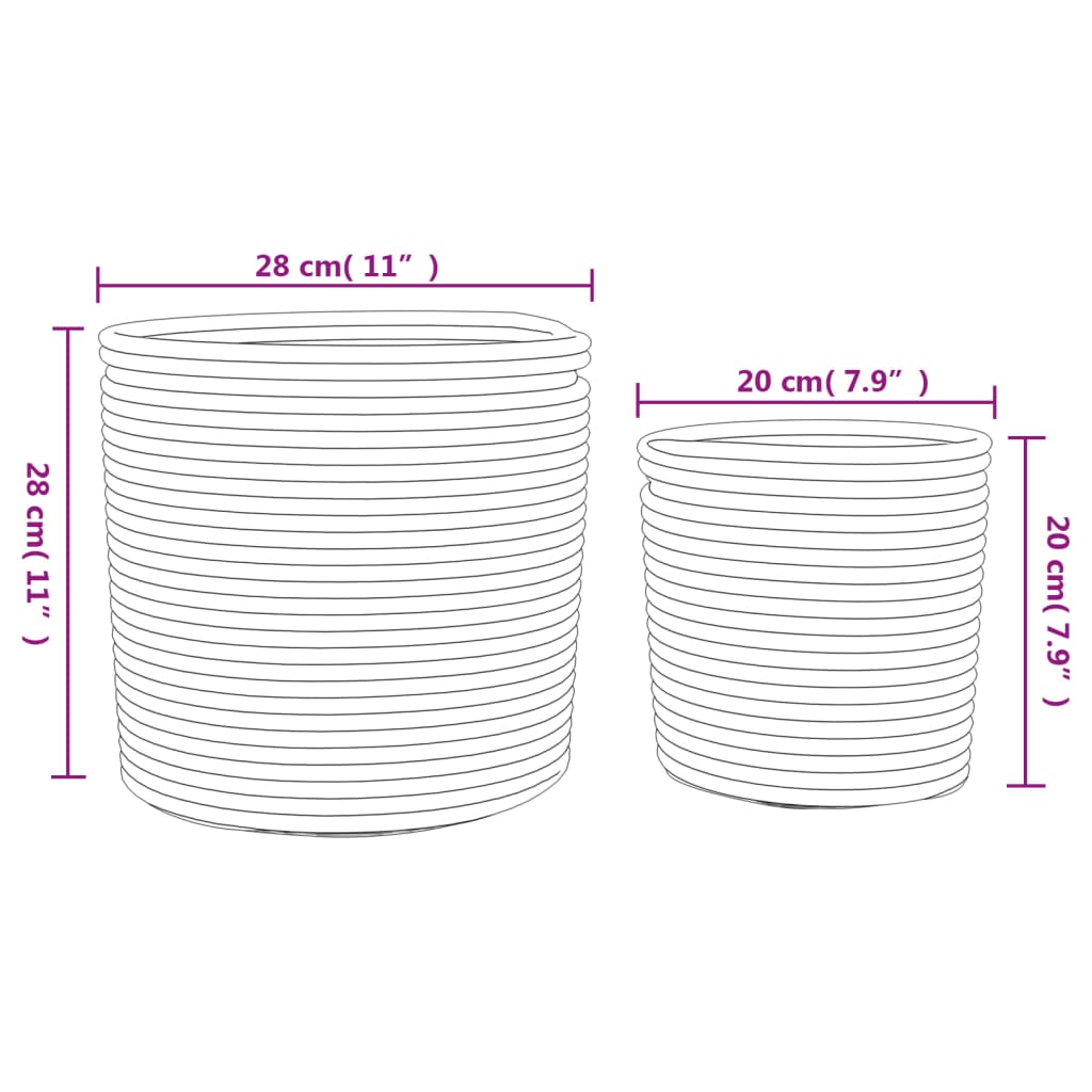 Cestini Portaoggetti 2pz Bianco e Nero in Cotone - homemem39