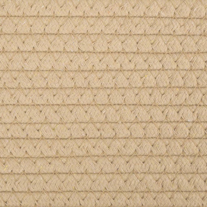 Cestino Portaoggetti Beige e Bianco Ø51x33 cm in Cotone - homemem39