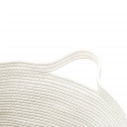Cestino Portaoggetti Grigio e Bianco Ø49x65 cm in Cotone - homemem39