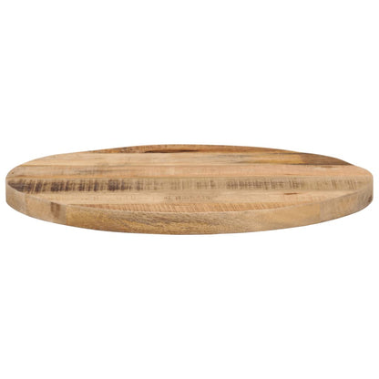 Piano per Tavolo Ø 40x3,8cm Rotondo Legno Massello Grezzo Mango | homemem39