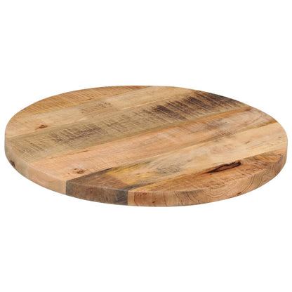 Piano per Tavolo Ø 60x2,5cm Rotondo Legno Massello Grezzo Mango