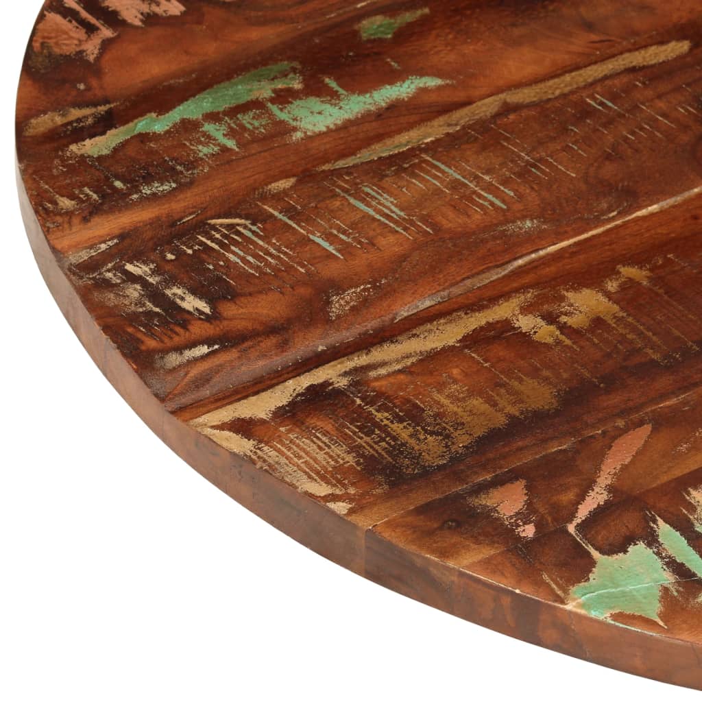 Piano per Tavolo Ø 90x2,5 cm Rotondo Legno Massello di Recupero | homemem39