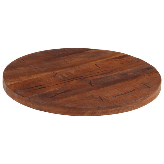 Piano per Tavolo Ø 50x3,8 cm Rotondo Legno Massello di Recupero