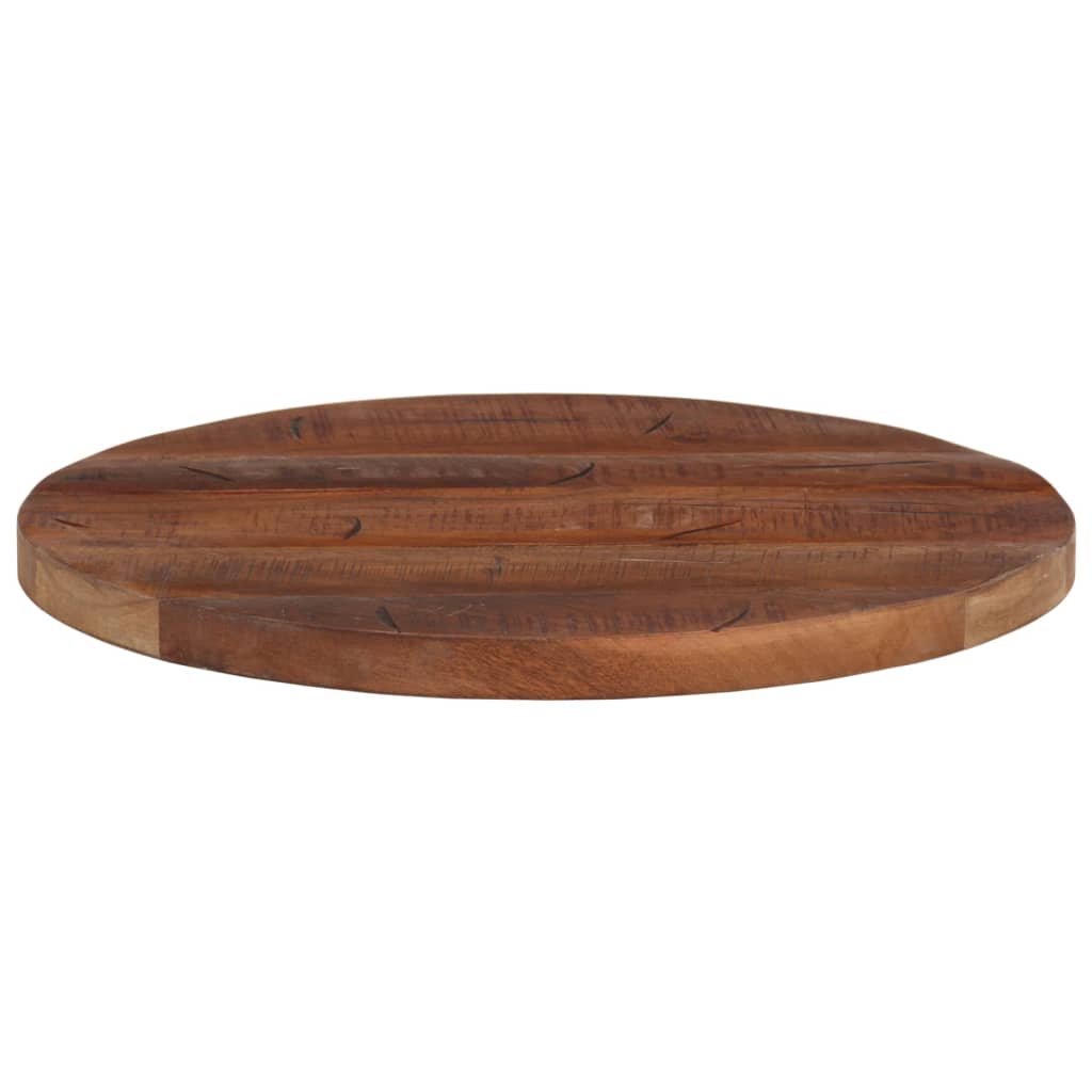 Piano per Tavolo Ø 50x3,8 cm Rotondo Legno Massello di Recupero | homemem39