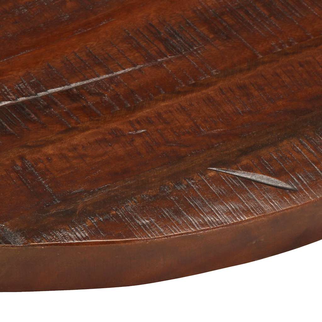 Piano per Tavolo Ø 80x2,5 cm Rotondo Legno Massello di Recupero