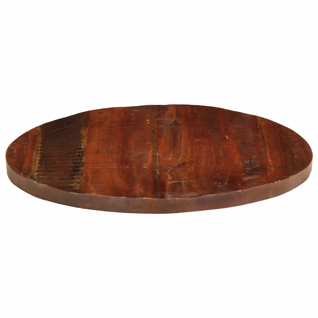 Piano per Tavolo Ø 80x3,8 cm Rotondo Legno Massello di Recupero