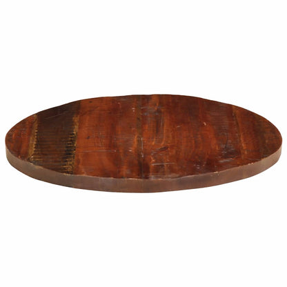 Piano per Tavolo Ø 80x3,8 cm Rotondo Legno Massello di Recupero