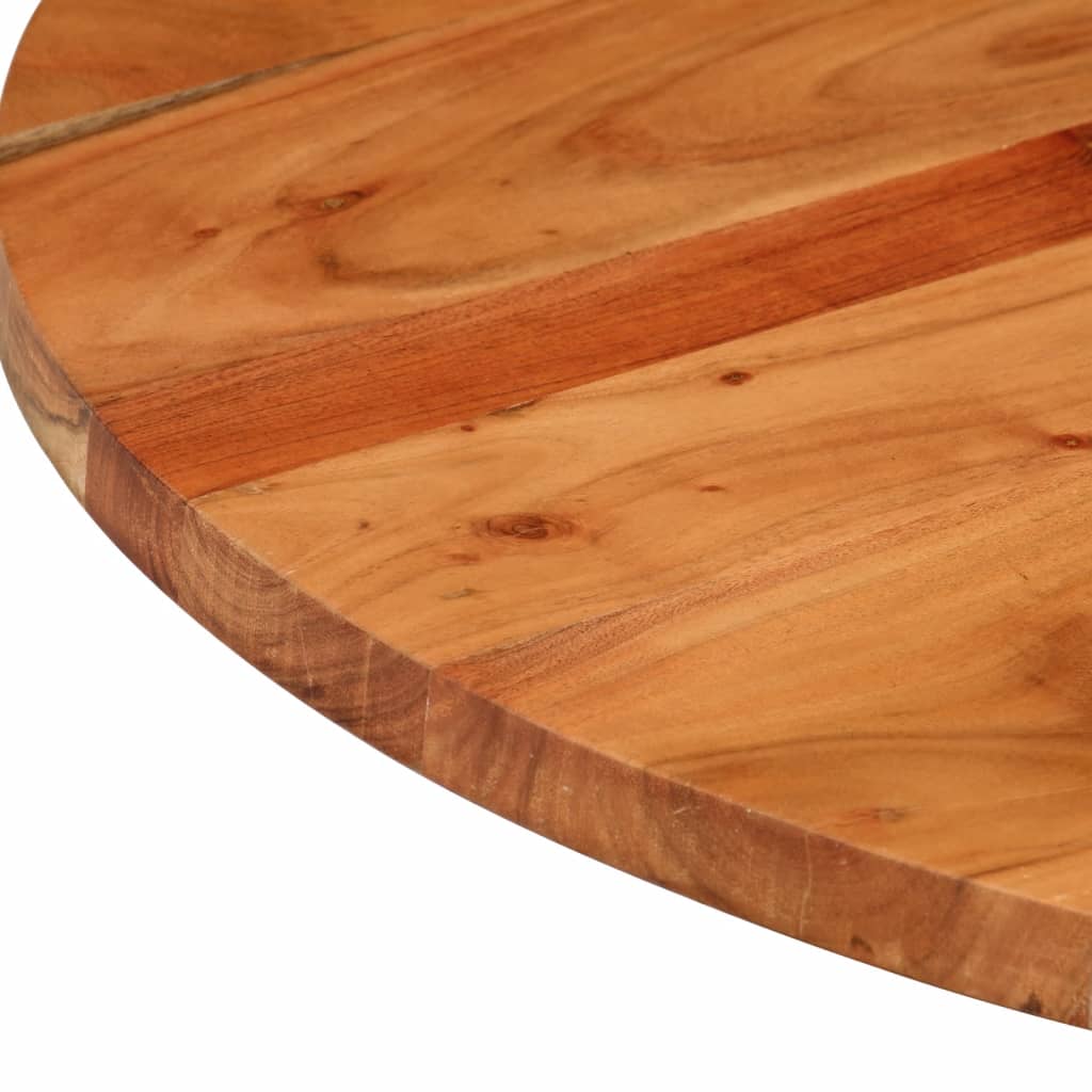 Piano per Tavolo Ø80x3,8 cm Rotondo in Legno Massello di Acacia | homemem39