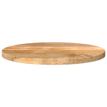 Piano per Tavolo Ø 60x3,8 cm Rotondo in Legno Massello di Mango